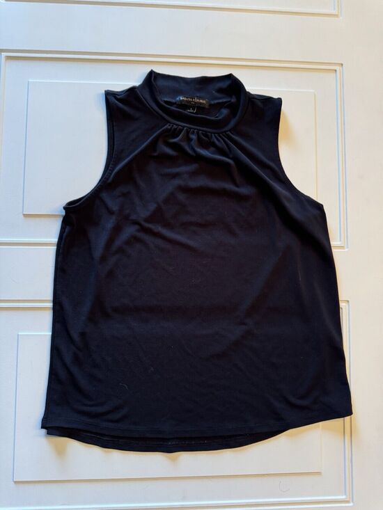 Banana Republic Tops - Banana Republic Women's Size S Basic Black Solid Polyester High Neck Regular